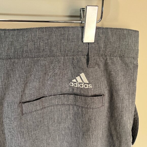 Adidas Golf Men's gray marled flat front performance Shorts 36 10" inseam - Picture 1 of 5